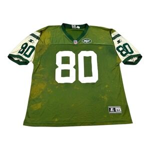 Vtg Thrashed New York Jets Jersey XXL Green NFL Football Wayne Chrebet Starter